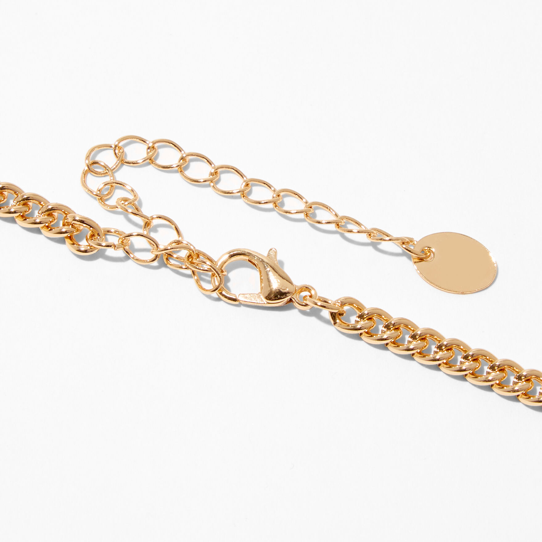 Gold Cabana Charm Necklace & Hoop Earrings - 2 Pack,