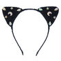 Denim Galaxy Cat Ears Headband - Blue,