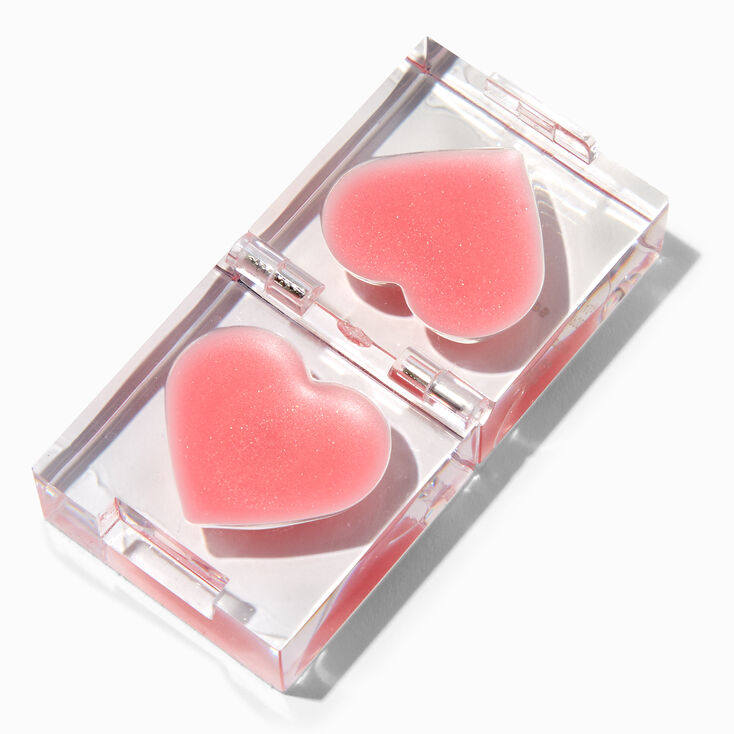 Heart Shaped Lip Goss Pot - Light Pink,