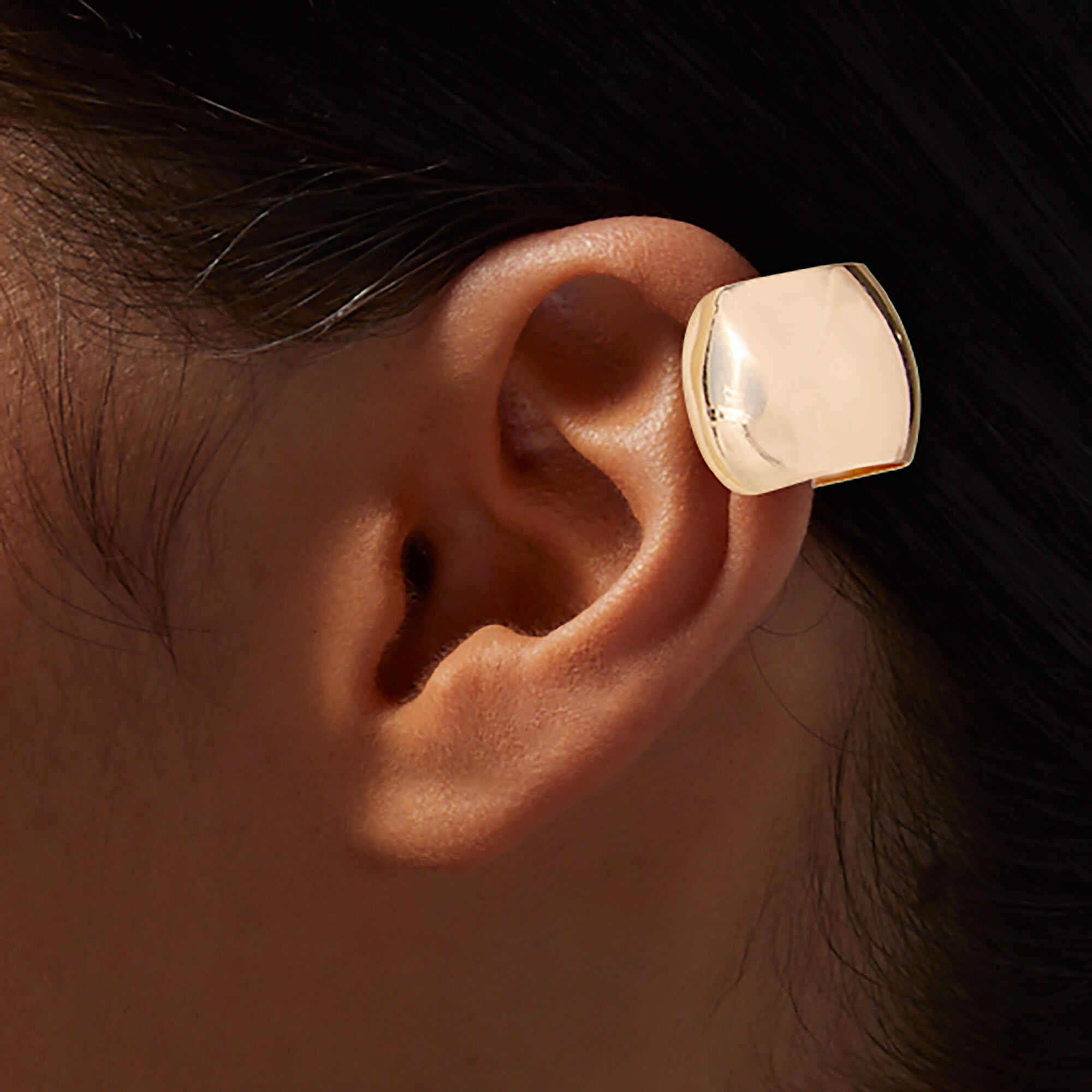 Gold tone Large Ear Cuff Claire s US
