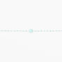 Silver Stone Disc Choker Necklace - Mint,