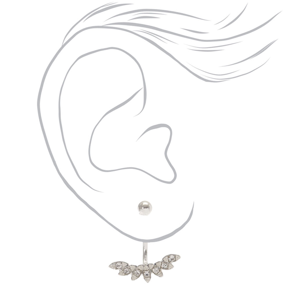 Bijoux d’oreilles ton couleur doré rose et fausses pierres en strass en éventail,