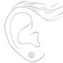 Sterling Silver Cubic Zirconia Halo Stud Earrings - 5MM,