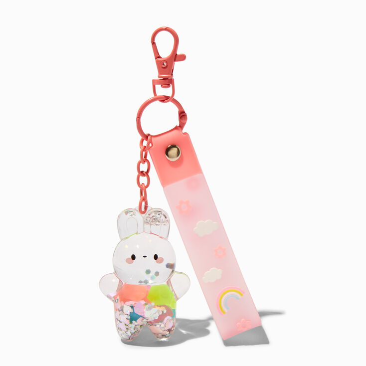 Bunny Water-Filled Wristlet Keychain,