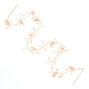 Long Rose Gold-Tone Pink Flower Hair Vine,