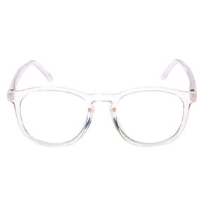 Solar Blue Light Reducing Round Retro Clear Lens Frames - Clear,