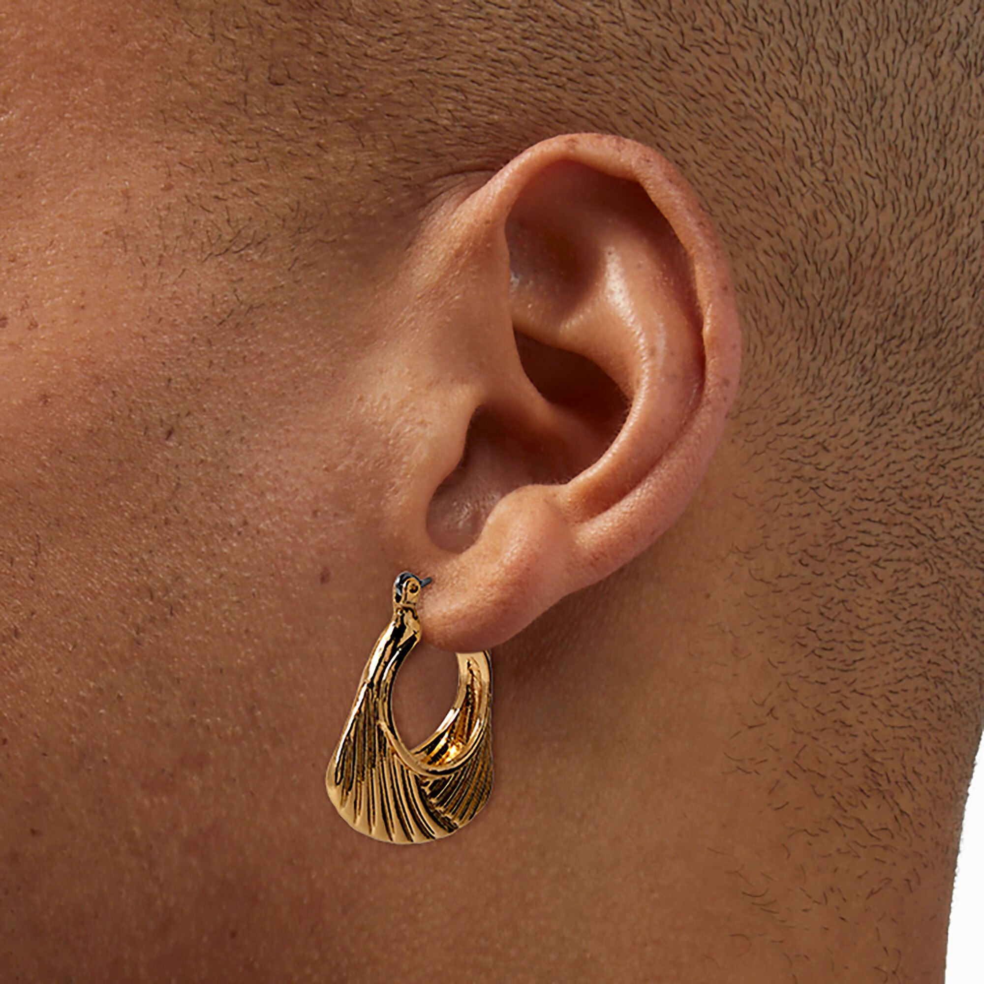 Gold-tone Handbag Hoop Earrings,