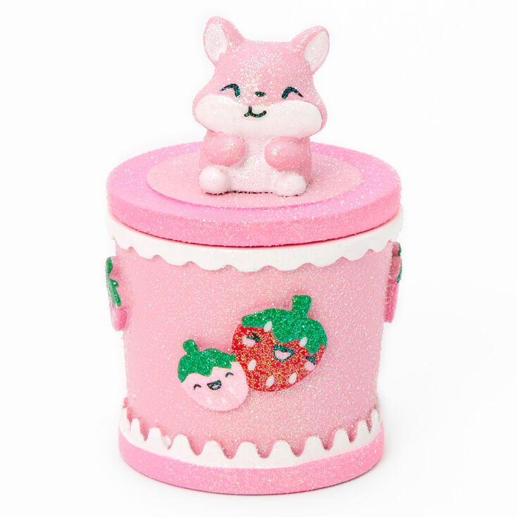 Glitter Hamster Trinket Keepsake Box,