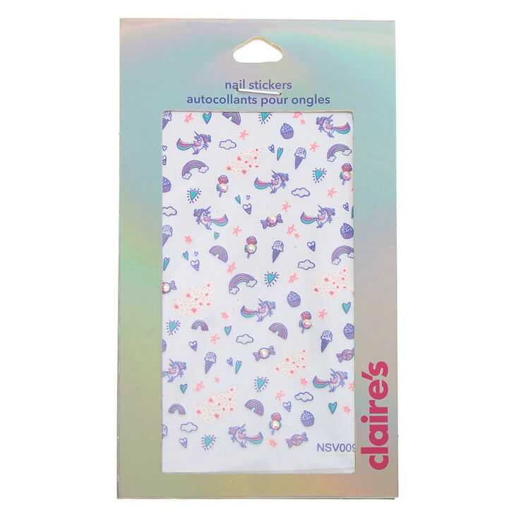 Purple Unicorn Nail Stickers,