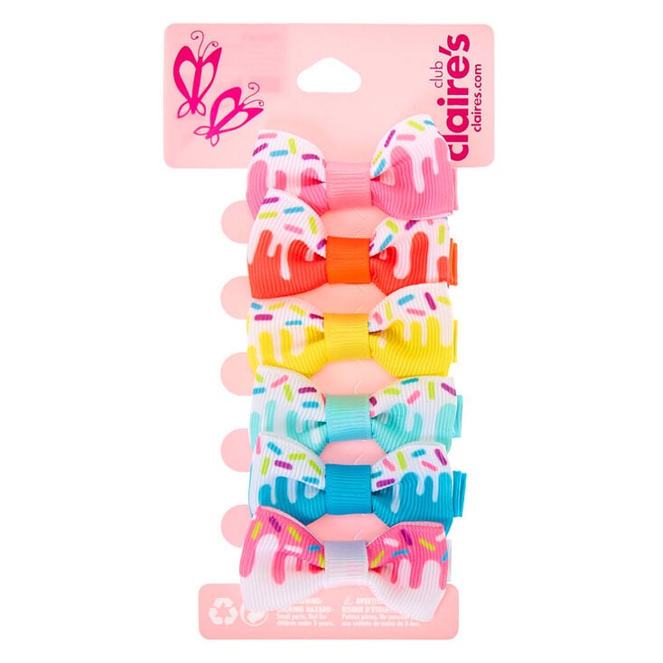 Claire's Barrettes à nœud vermicelles de sucre Club Claire’s - Lot de 6