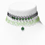 Green &amp; Black Shamrock Tattoo Choker Necklaces - 2 Pack,