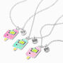 Best Friends Glow-In-The-Dark Video Game Ice Cream Pendant Necklaces - 3 Pack,
