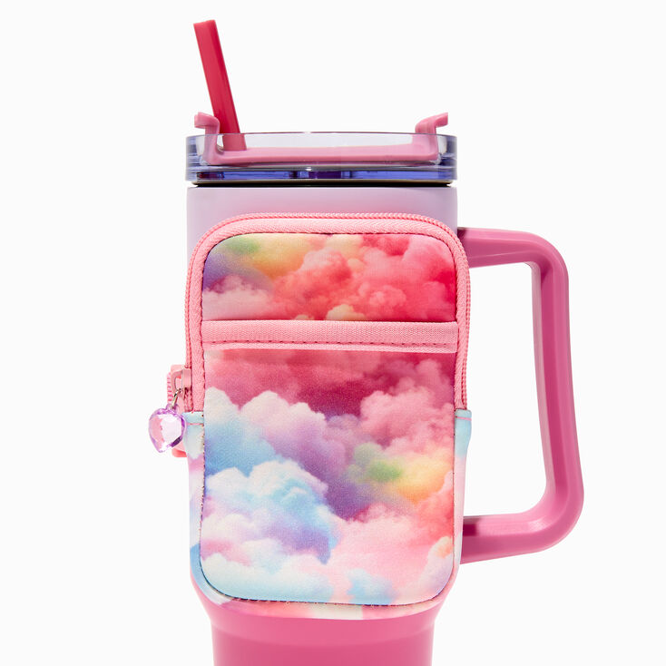Pink Clouds Water Bottle Pouch,