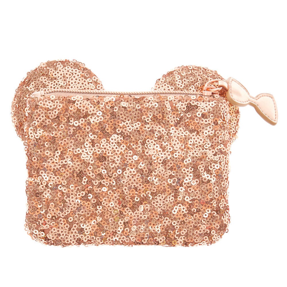 Disney Minnie Mouse Sequinned Purse Rose Gold Claire s