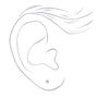 14kt Yellow Gold Mini Crystal Daisy Baby Ear Piercing Kit with Ear Care Solution,
