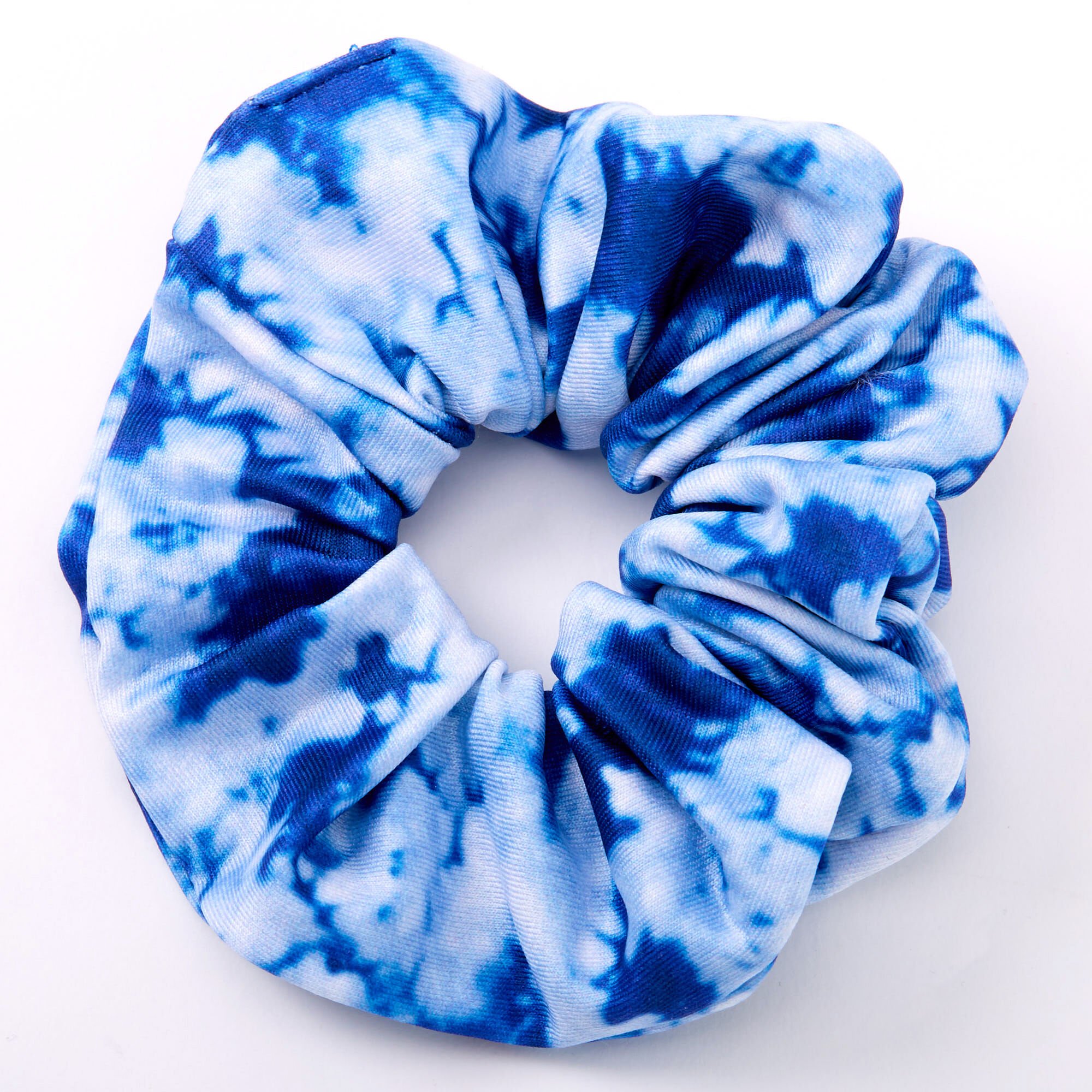 View Claires Medium Tie Dye Hair Scrunchie Blue information