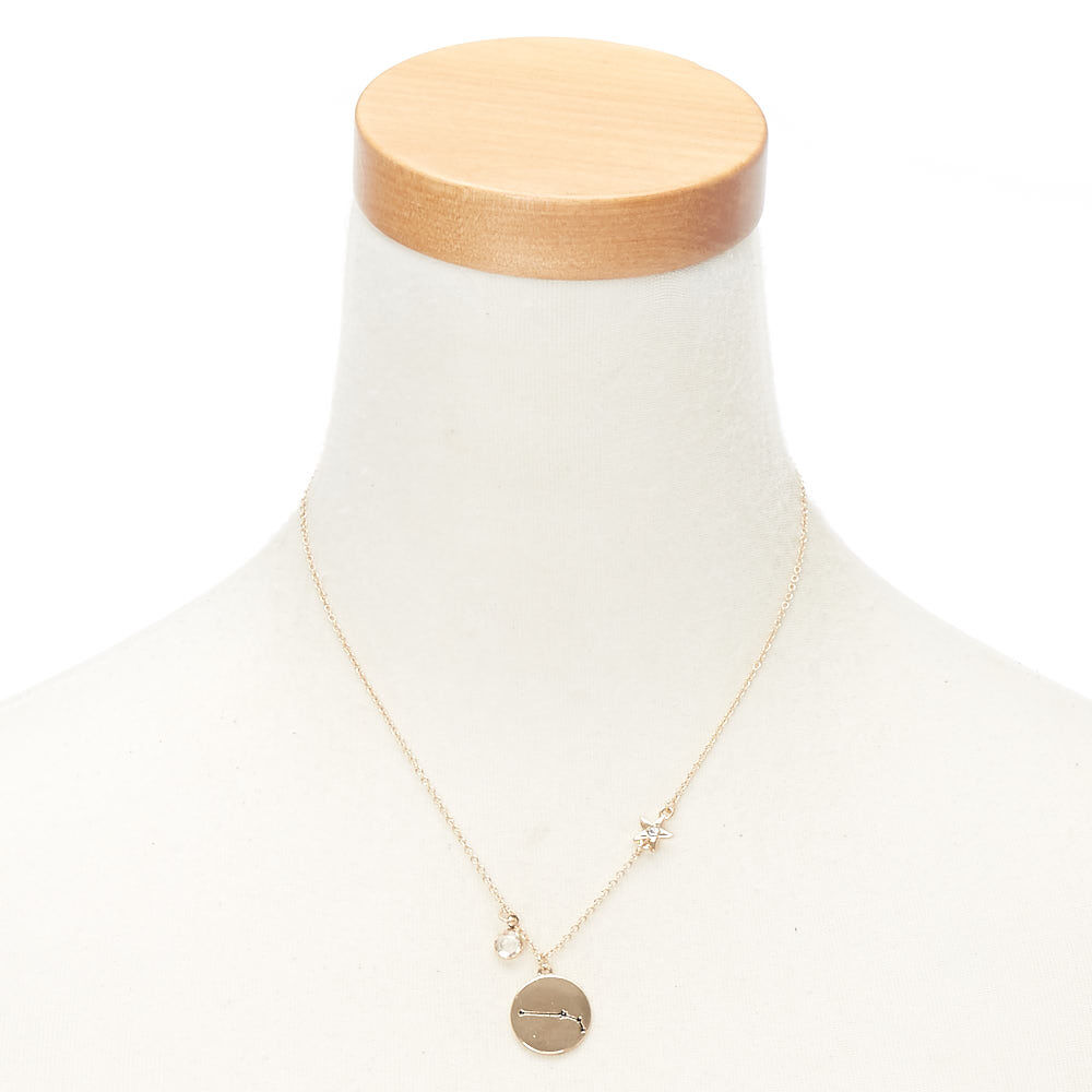 Collier à pendentif zodiaque couleur doré Bélier,