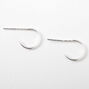 Sterling Silver 10MM Huggie Half Hoop Earrings,