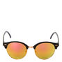 Black Mod Round Mirrored Sunglasses,