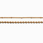 Gold-tone Ball Chain Bracelets - 2 Pack,