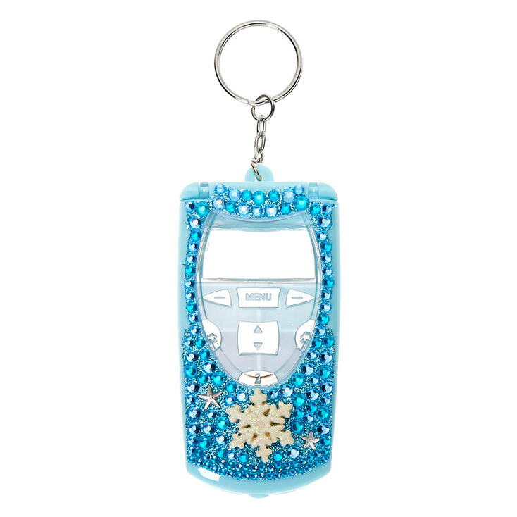 Snowflake Bling Flip Phone Lip Gloss Set - Blue,