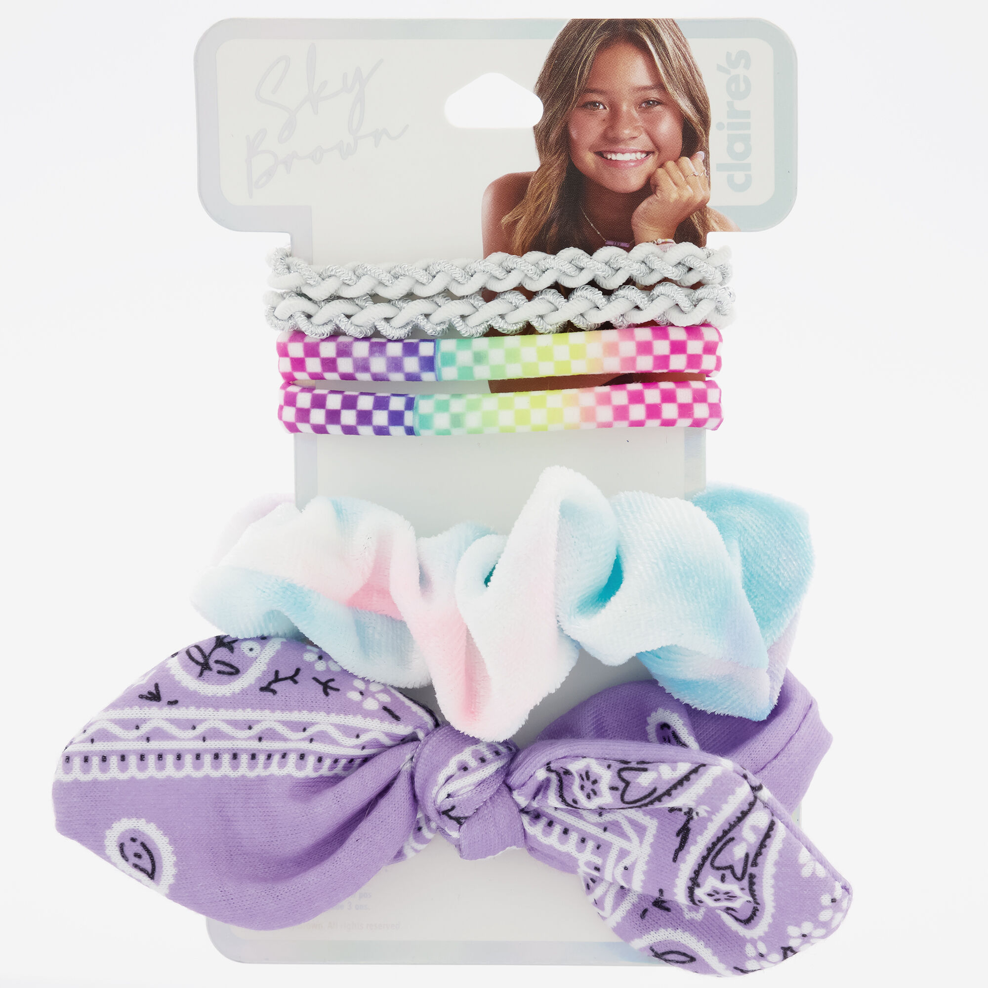 Sky Brown™ Hair Scrunchies Set – Mint, 6 Pack,