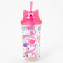 Cat Spiral Straw Tumbler - Pink,