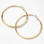 Gold 80MM Molten Hoop Earrings,