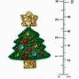 Pendantes 8&nbsp;cm sapin de No&euml;l &agrave; paillettes et strass,