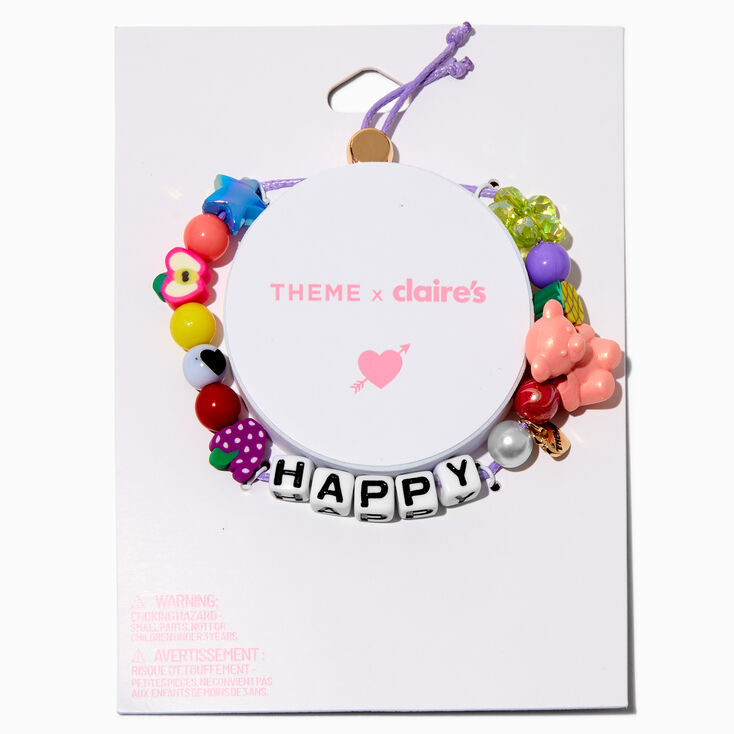 T H E M E x Claire&#39;s &#39;&#39;Happy&#39;&#39; Adjustable Bracelet,