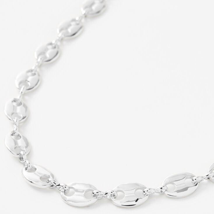 Silver Pop Top Chain Link Necklace,