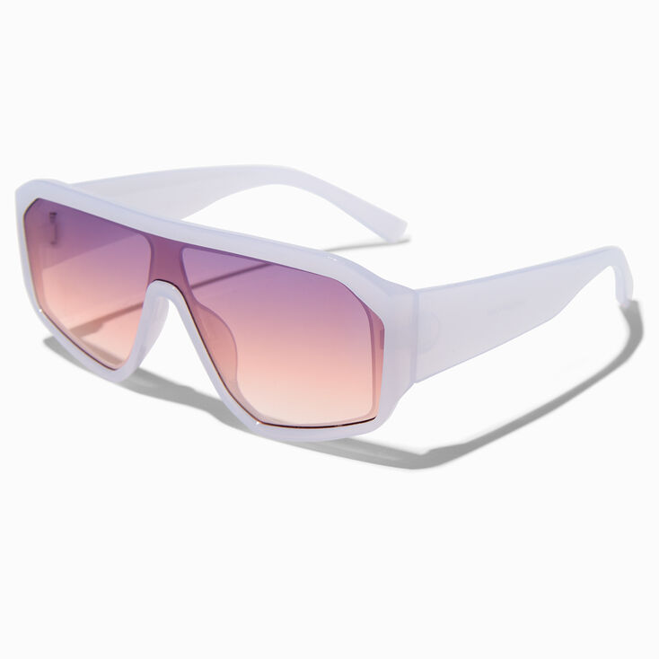 Lunettes de soleil &eacute;cran blanches,
