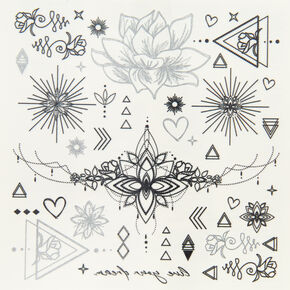 Lotus Temporary Tattoos - 1 Sheet,