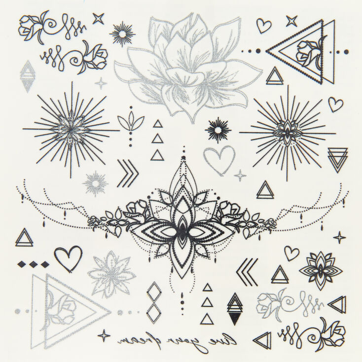 Lotus Temporary Tattoos - 1 Sheet | Claire's