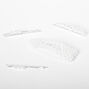 Silver Pearl Hair Pin & Snap Clip Set - White, 4 Pack,