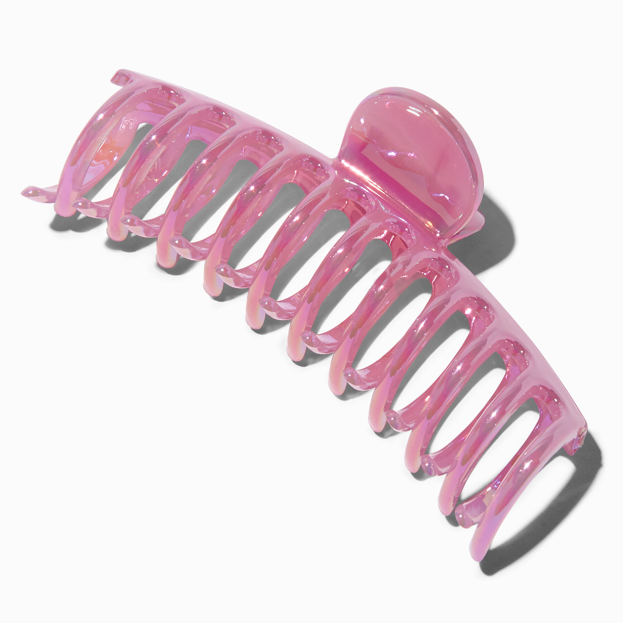 View Claires Light Pearlized Large Barrel Hair Claw Pink information