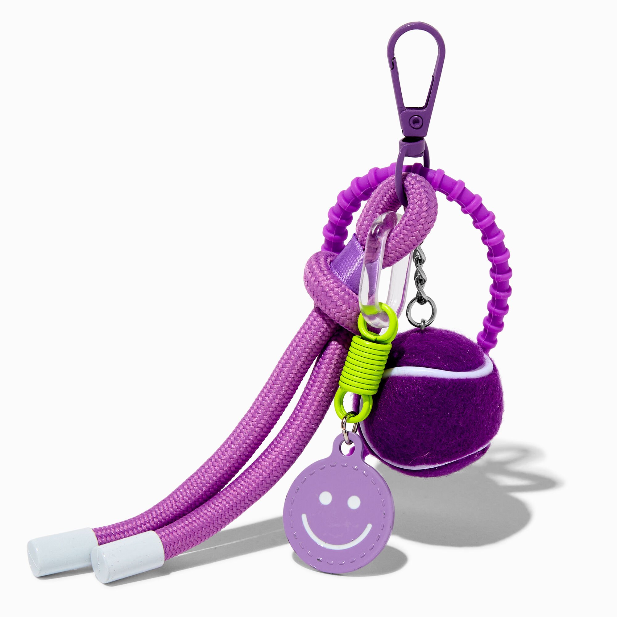 Purple Tennis Charm Keychain,