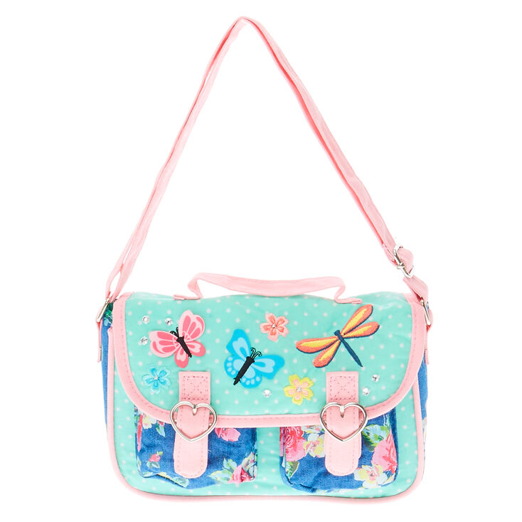 Sac bandouli&egrave;re papillon pastel,