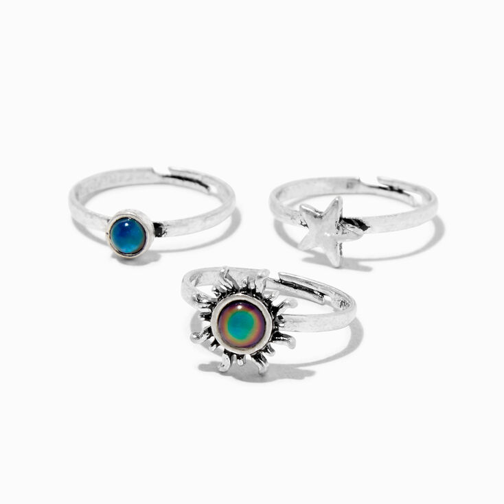 Silver Celestial Mood Rings - 3 Pack,