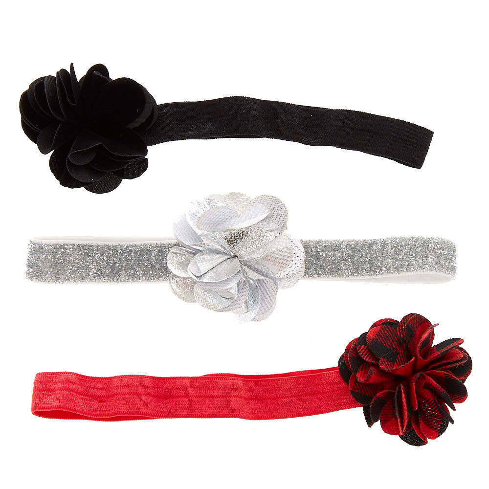 Claire's Club Flower Headwraps - 3 Pack,