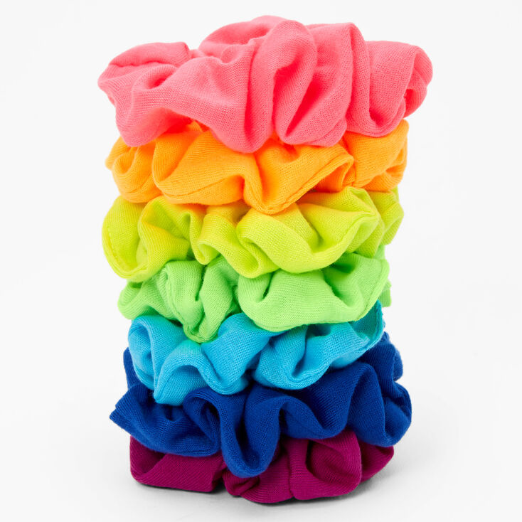 Claire's Petits chouchous arc-en-ciel fluo - Lot de 7