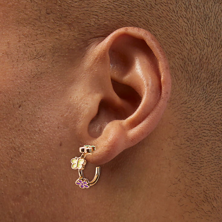 Summer Motif Hoop Earrings,