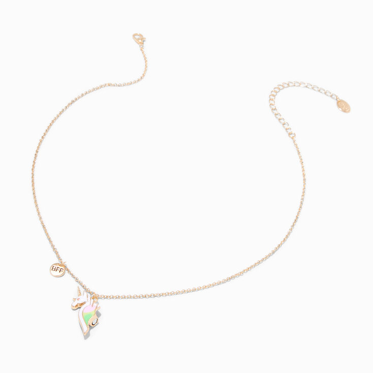 Best Friends Unicorn Split Heart Pendant Necklaces - 2 Pack,