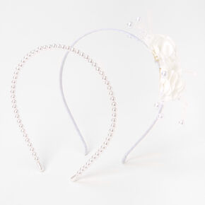 Claire&#39;s Club Flower Pearl Headbands - 2 Pack,