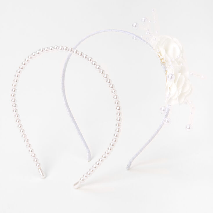 Claire&#39;s Club Flower Pearl Headbands - 2 Pack,