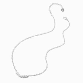 Silver-tone Faux Freshwater Pearl Pendant Necklace,