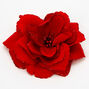 Glitter Flower Hair Clip &amp; Pin - Red,