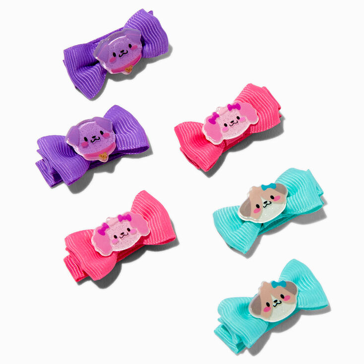 Claire&#39;s Club Puppy Hair Bow Clips - 6 Pack,