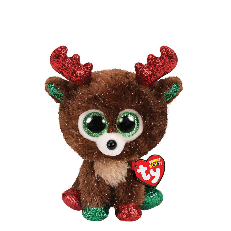 Ty Beanie Boo Small Fudge the Reindeer Soft Toy,