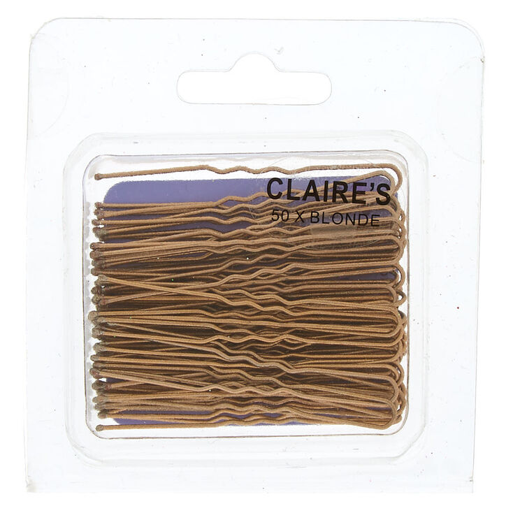 Claire's Lot de 50 épingles pour cheveux blonds